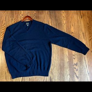 Men’s Navy Blue 100% Cashmere Sweater. Size Large.